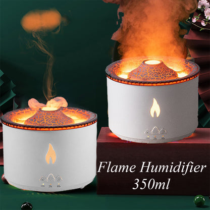 Ultrasonic Volcano Essential Oil Diffuser | Jellyfish & Flame Effect Humidifier | Aromatherapy & Air Purifier