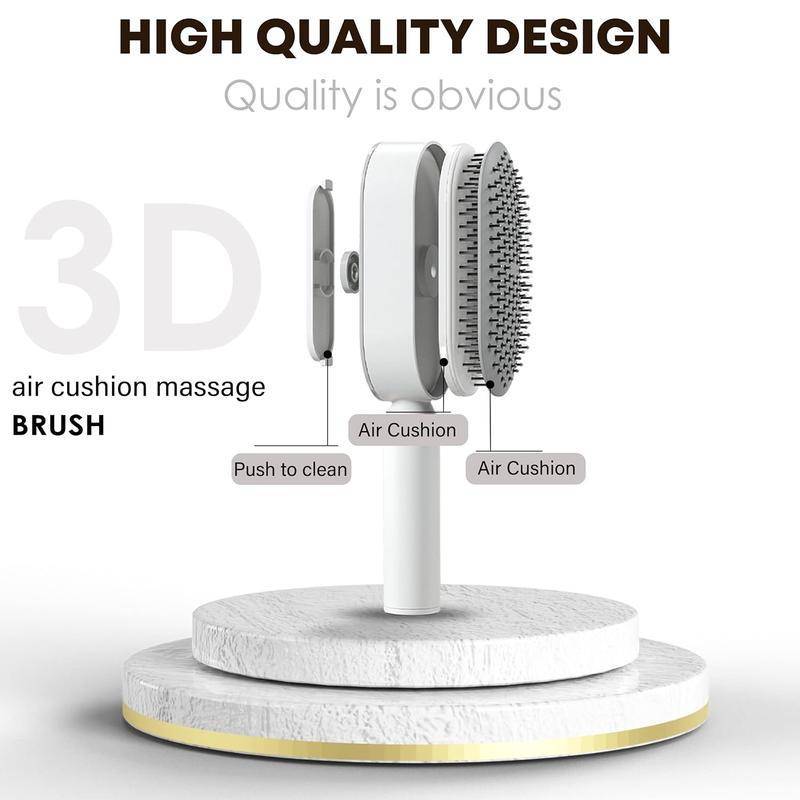 Self-Cleaning 3D Air Cushion Hair Brush – Tangle-Free Styling & Gentle Scalp Massage