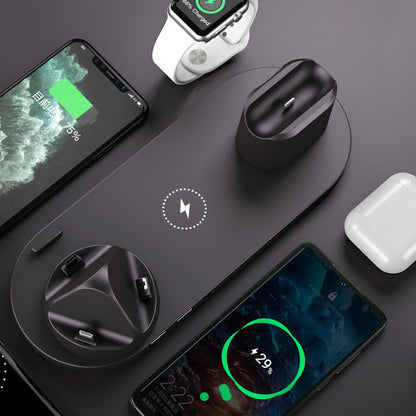 6-in-1 Fast Wireless Charging Station for iPhone, Watch & More – Fast Charger Pad & Dock