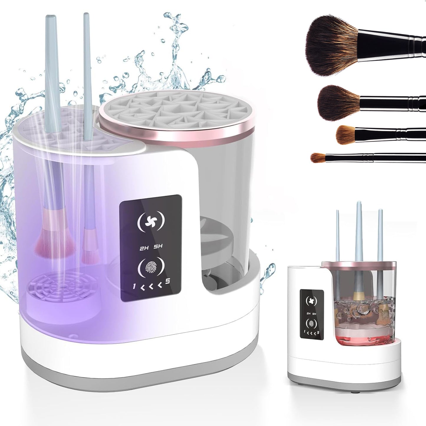 Electric Makeup Brush Cleaner – Rechargeable Automatic Cleaning Tool & Stand for Brushes