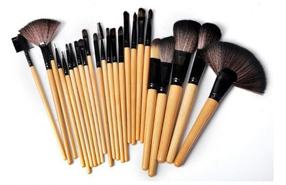 24-Piece Professional Makeup Brush Set – Eyebrow, Foundation, Eyeshadow & Face Brushes Kit