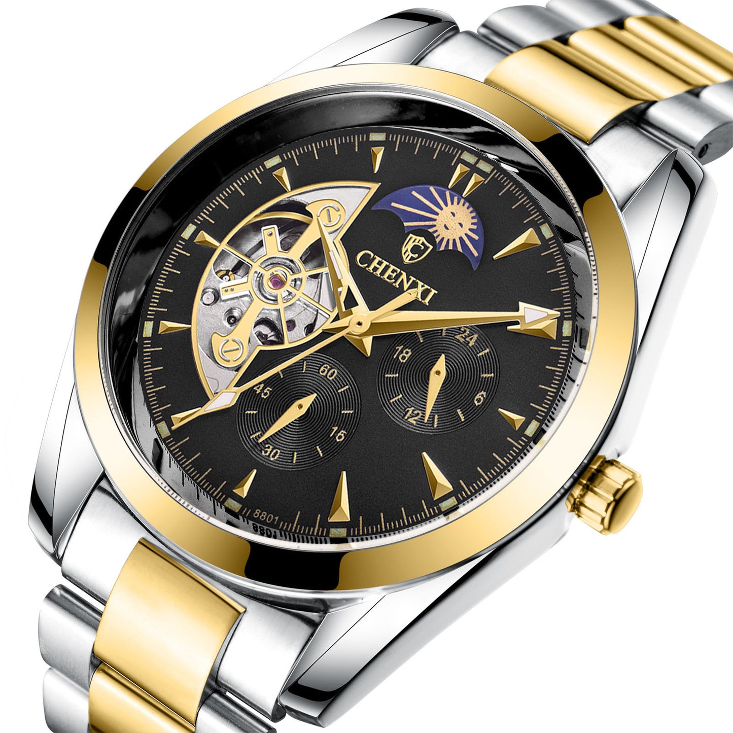 Men's Luxury Business Watch | Mechanical Quartz Wristwatch with Luminous Display & 30M Waterproof