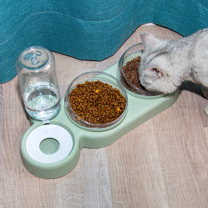 Automatic Pet Feeder & Water Fountain – Elevated Double Bowl for Cats & Dogs