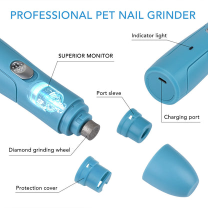 Pet Electric Nail Polisher & Manicure Tool Set – Safe & Easy Grooming for Dogs & Cats