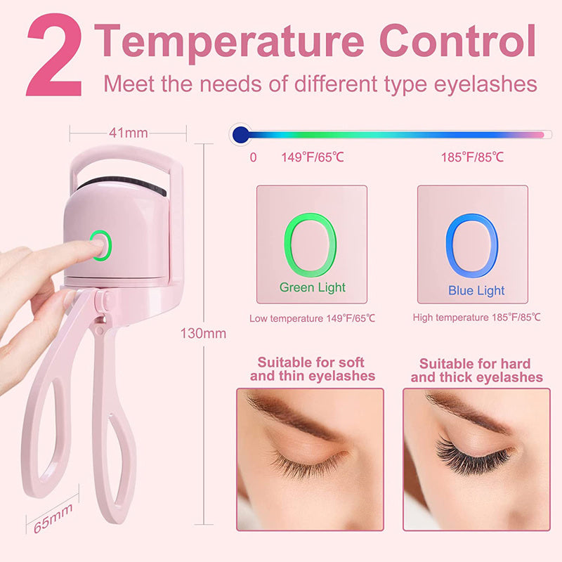 Rechargeable Heated Eyelash Curler – Long-Lasting, Portable & Electric Lash Lifter