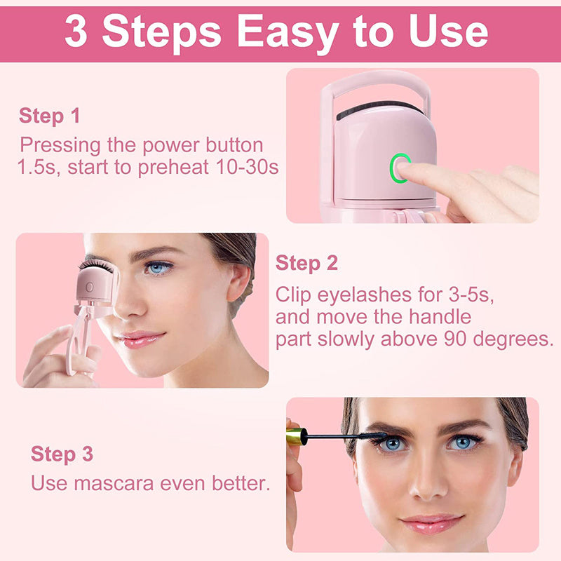 Rechargeable Heated Eyelash Curler – Long-Lasting, Portable & Electric Lash Lifter