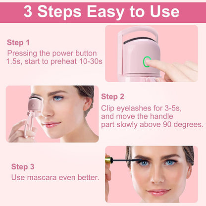 Rechargeable Heated Eyelash Curler – Long-Lasting, Portable & Electric Lash Lifter