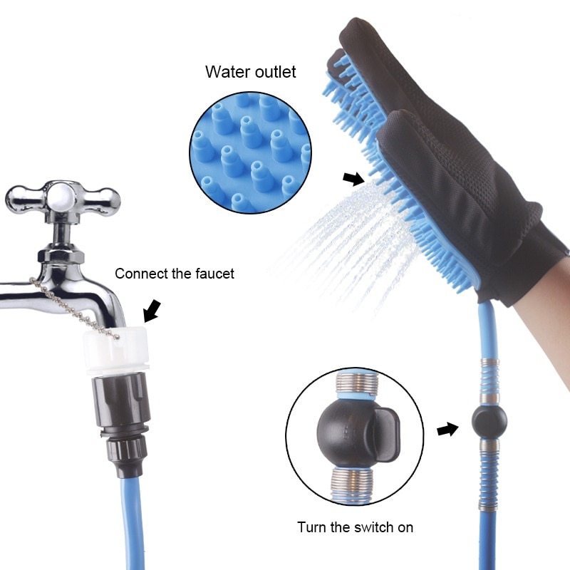 Handheld Pet Shower Head & Massager – Easy Bathing Tool for Dogs & Cats