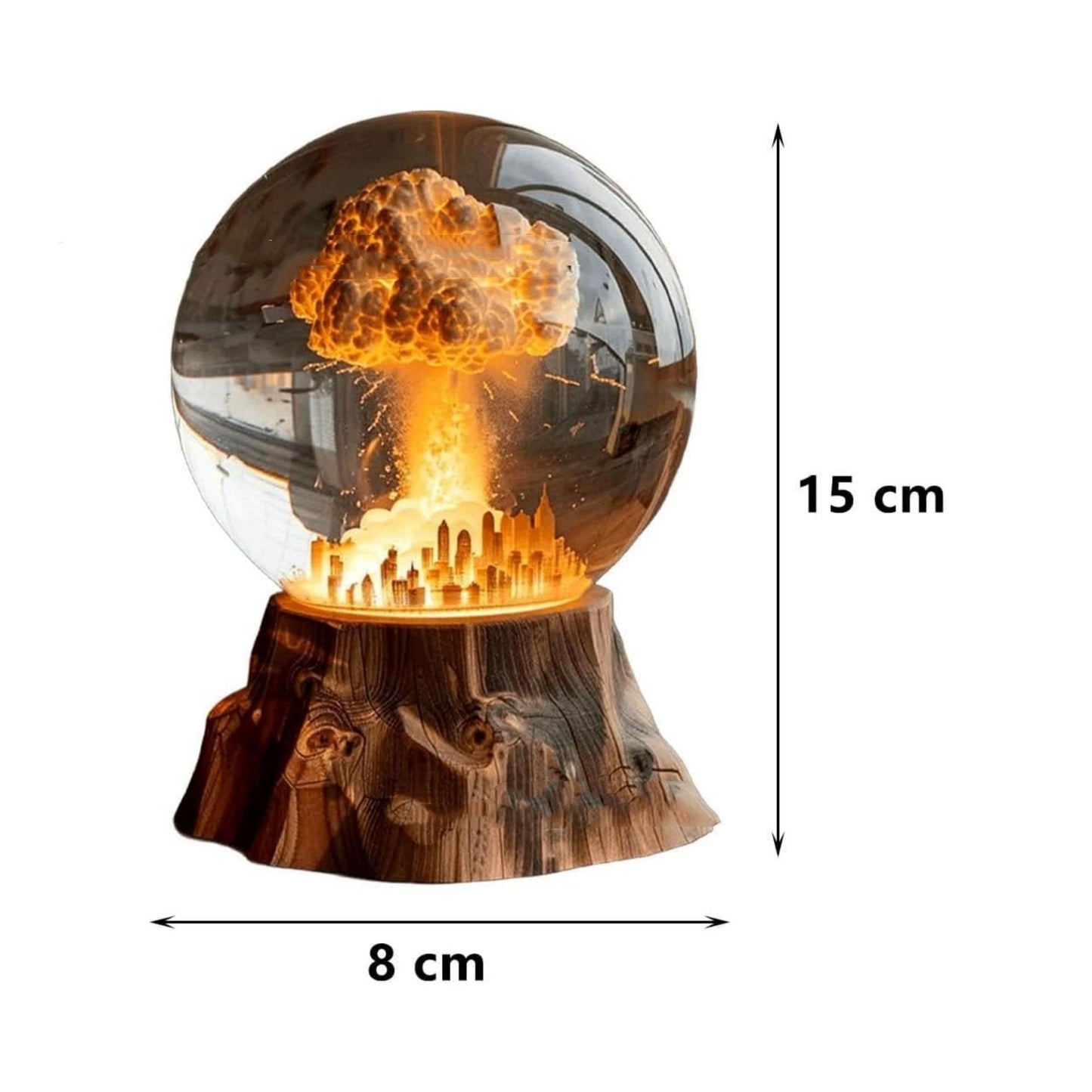 3D Mushroom Cloud Explosion Lamp – LED Atomic Bomb Night Light & Atmosphere Desk Lamp