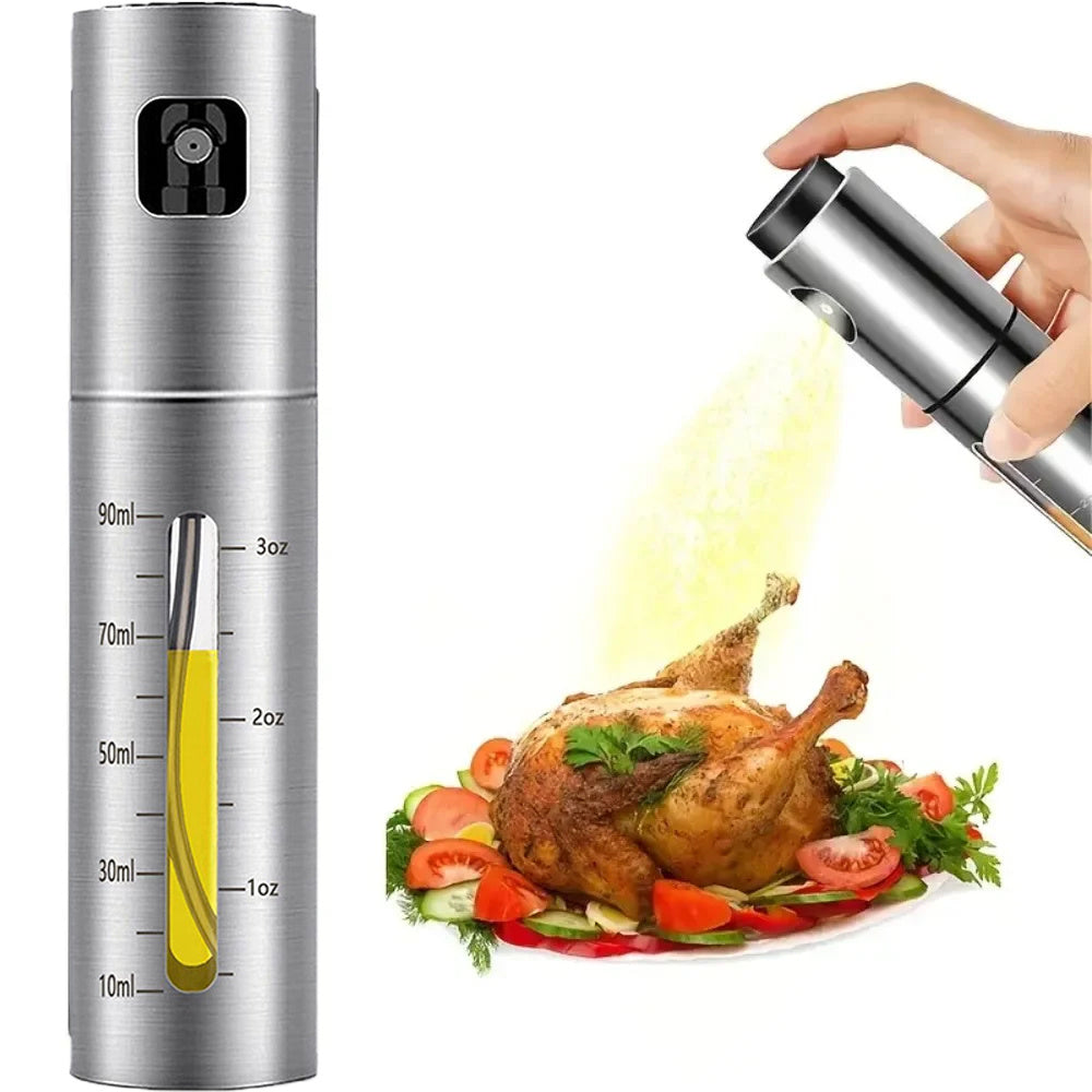 Stainless Steel Oil Spray Bottle – Multipurpose Kitchen Gadget for Cooking & BBQ