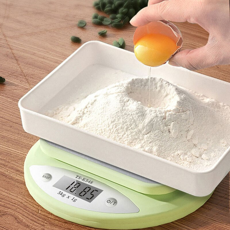 Digital Kitchen Scale 5kg - High Precision LCD Weight Balance for Baking & Cooking