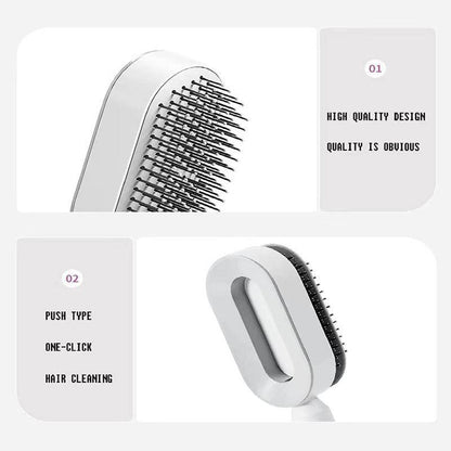 Self-Cleaning 3D Air Cushion Hair Brush – Tangle-Free Styling & Gentle Scalp Massage