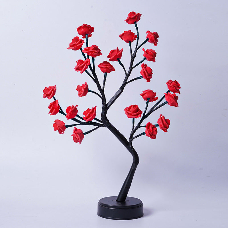 Rose Flower Tree Table Lamp | USB Fairy Night Light for Wedding, Valentine & Christmas Gifts