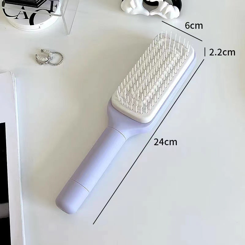 4-in-1 Self-Cleaning Hair Brush | Anti-Static Scalp Massage Comb with Rotating & Lifting Design