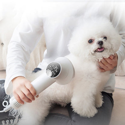 Smart Pet Hair Dryer & Grooming Comb – Silent, Safe & Efficient for Dogs & Cats