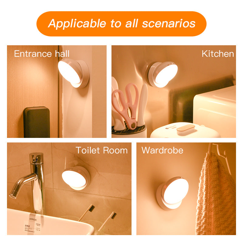 Rotating Motion Sensor Light | LED Night Light for Corridor, Garage & Wardrobe