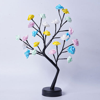 Rose Flower Tree Table Lamp | USB Fairy Night Light for Wedding, Valentine & Christmas Gifts