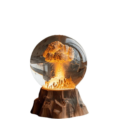 3D Mushroom Cloud Explosion Lamp – LED Atomic Bomb Night Light & Atmosphere Desk Lamp