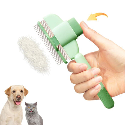 Professional Pet Comb for Dogs & Cats – Easy Release Button, Flea Removal & Grooming Tool