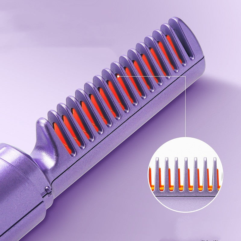 Portable Wireless Hair Straightener & Curler – Fast Heating Ionic Styling Brush