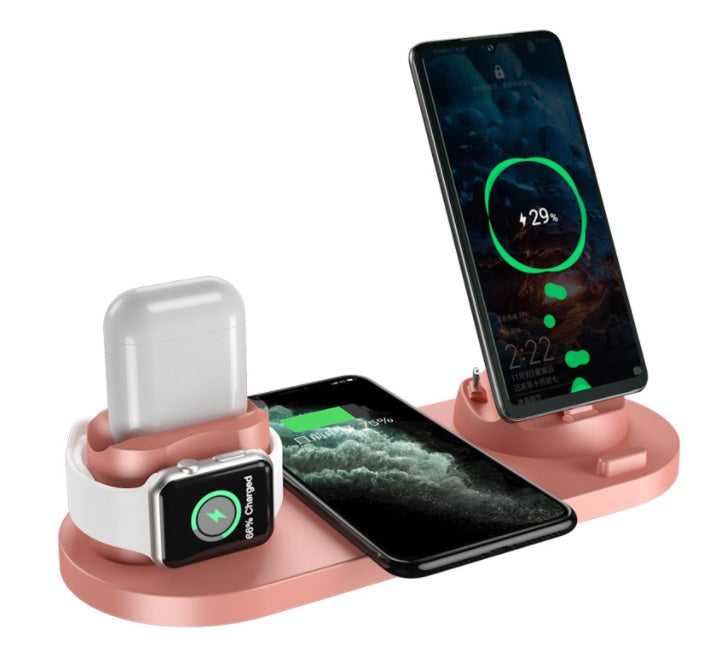 6-in-1 Fast Wireless Charging Station for iPhone, Watch & More – Fast Charger Pad & Dock