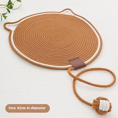 Braided Cotton Cat Scratching Mat – Washable, Non-Slip & Durable Pet Pad