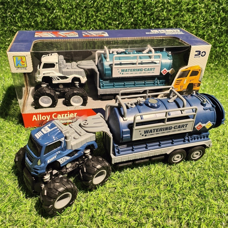 Children's Alloy Engineering Oil Tank Truck Toy – Durable Construction Vehicle for Kids