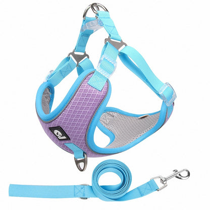 Pet Dog Harness – Adjustable, Breathable & Reflective for Small & Medium Dogs & Cats