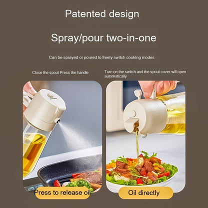 470ML Olive Oil Sprayer Dispenser – 2-in-1 Glass Bottle for Cooking, BBQ, Oil & Vinegar Spray