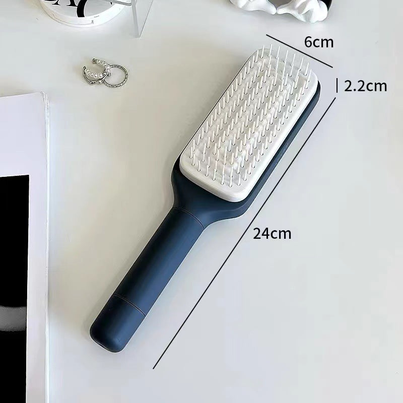 4-in-1 Self-Cleaning Hair Brush | Anti-Static Scalp Massage Comb with Rotating & Lifting Design