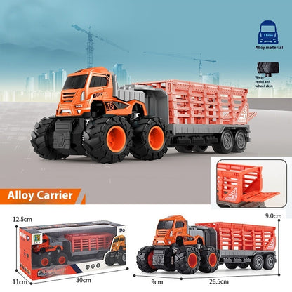 Children's Alloy Engineering Oil Tank Truck Toy – Durable Construction Vehicle for Kids