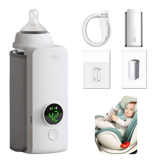 Portable Wireless Baby Bottle Warmer – USB Rechargeable, Constant Temperature Heating Bag