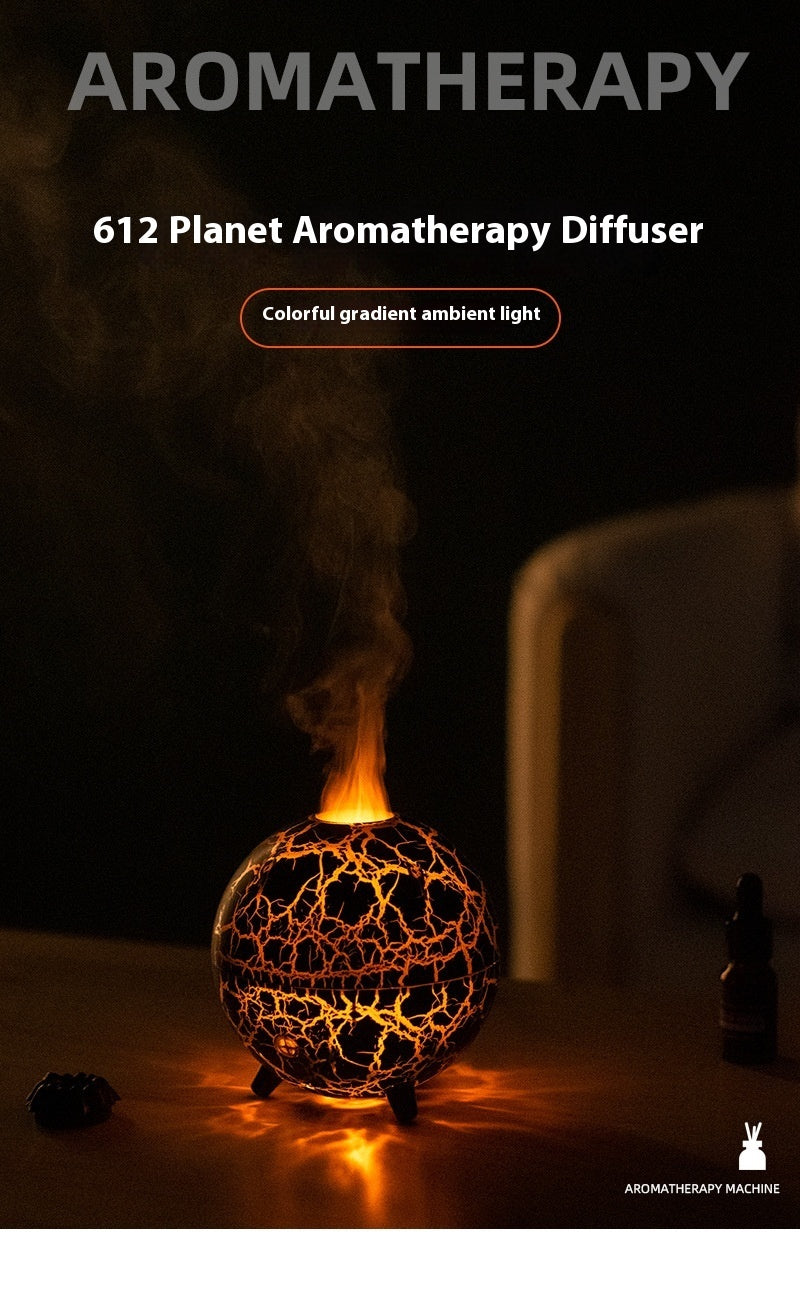 Creative Planet Atmosphere Lamp & USB Humidifier – 200ML Aroma Diffuser with Essential Oil Option