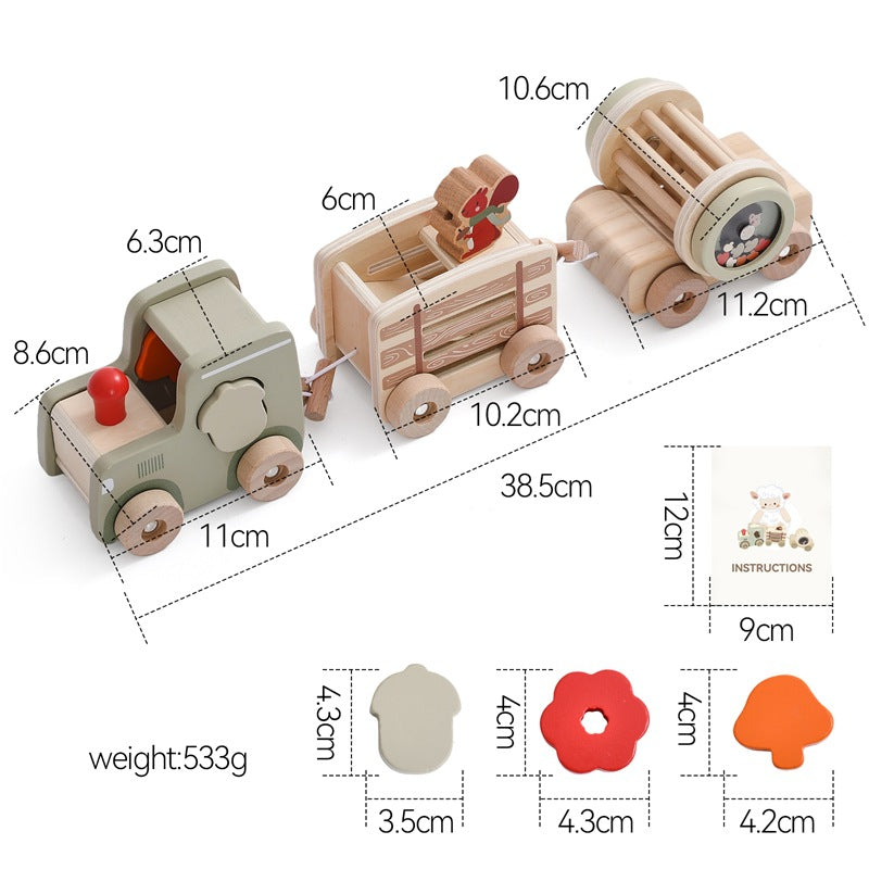 Wooden Baby Puzzle Toy – Multi-Functional Train for Early Education & Shape Recognition