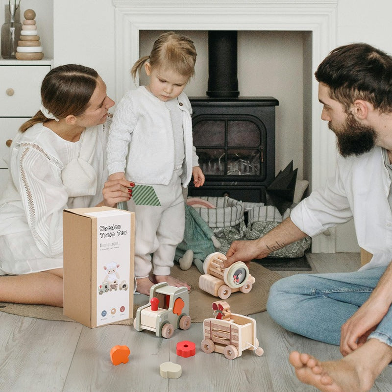 Wooden Baby Puzzle Toy – Multi-Functional Train for Early Education & Shape Recognition