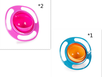 360° Rotating Universal Spill-Proof Bowl – No Mess Dish for Kids