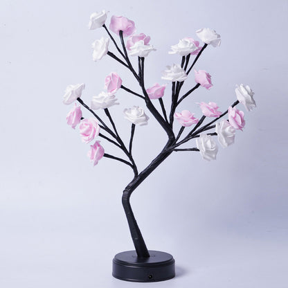 Rose Flower Tree Table Lamp | USB Fairy Night Light for Wedding, Valentine & Christmas Gifts