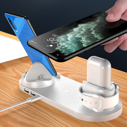 6-in-1 Fast Wireless Charging Station for iPhone, Watch & More – Fast Charger Pad & Dock