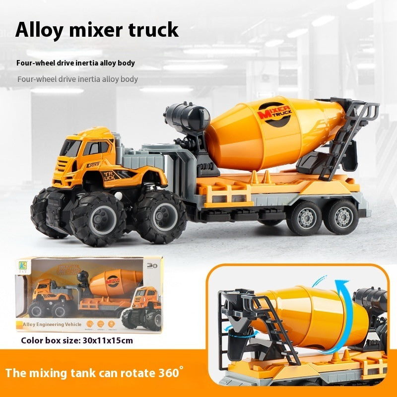 Children's Alloy Engineering Oil Tank Truck Toy – Durable Construction Vehicle for Kids