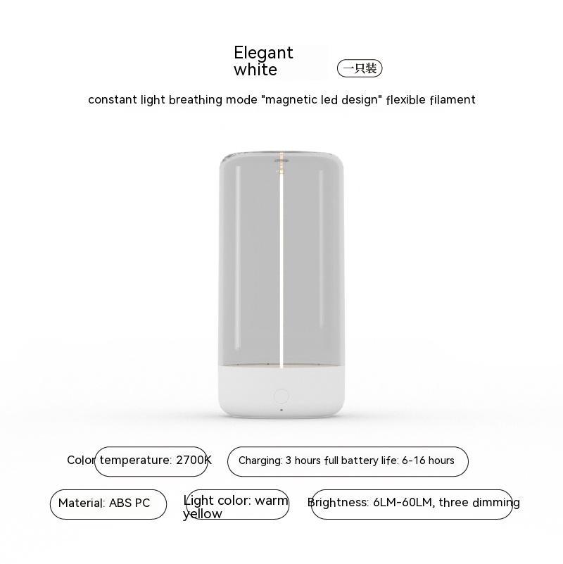 Rechargeable LED Camping Light – Portable Type-C Night Lamp with High Transparency & Anti-Drop Design