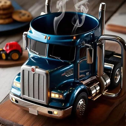 Handcrafted Semi-Truck Coffee Mug – Durable Truck-Shaped Coffee Cup for Truck Lovers