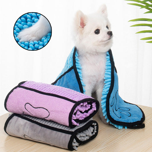 Super Absorbent Microfiber Pet Bath Towel – Quick-Drying Dog & Cat Bathrobe