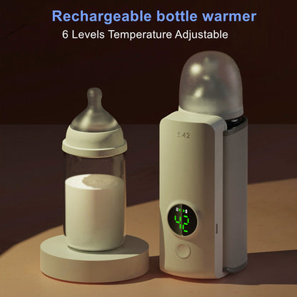 Portable Wireless Baby Bottle Warmer – USB Rechargeable, Constant Temperature Heating Bag