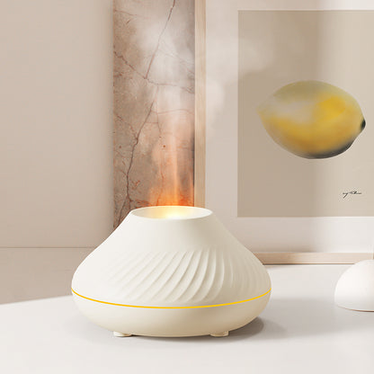 Newest RGB Flame Aroma Diffuser – 130ML 3D Colorful Flame Humidifier & Fire Volcano Diffuser