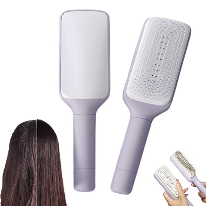 4-in-1 Self-Cleaning Hair Brush | Anti-Static Scalp Massage Comb with Rotating & Lifting Design