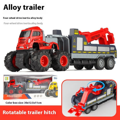 Children's Alloy Engineering Oil Tank Truck Toy – Durable Construction Vehicle for Kids