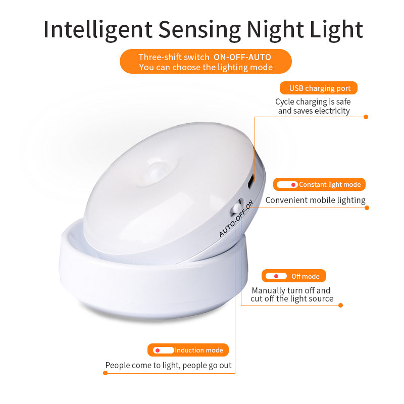 Rotating Motion Sensor Light | LED Night Light for Corridor, Garage & Wardrobe