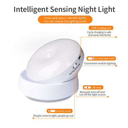 Rotating Motion Sensor Light | LED Night Light for Corridor, Garage & Wardrobe