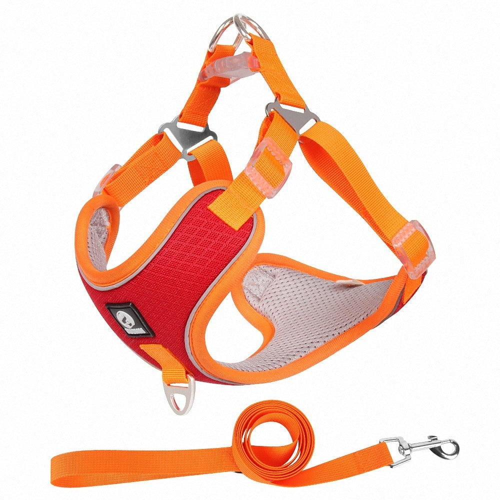 Pet Dog Harness – Adjustable, Breathable & Reflective for Small & Medium Dogs & Cats