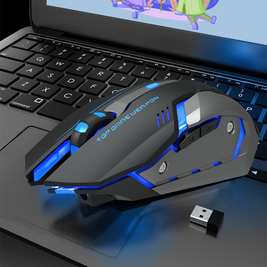 Wireless Charging Silent Gaming Mouse – Ergonomic 2.4GHz Wireless Mouse with 1600 DPI & 6 Buttons